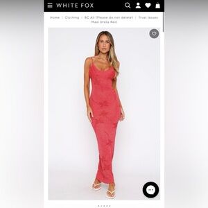 White Fox Trust Issues Maxi Dress Red